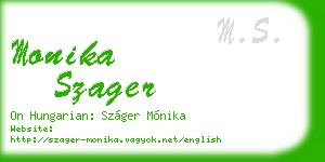 monika szager business card