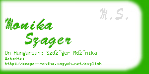 monika szager business card